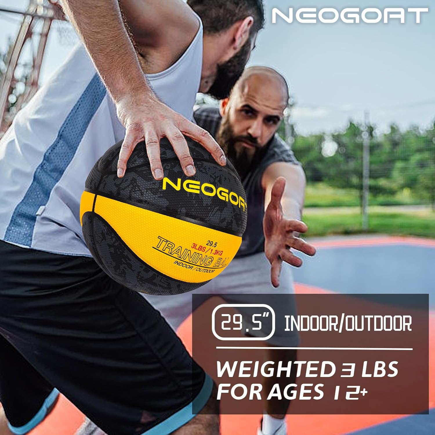 3LBS/2.2LBS 29.5"/28.5" Weighted Heavy Basketball Training Equipment for in& Outdoor Improving Handling Dribbling, Passing&Rebounding Skills Weighted Training Basketball(Deflated,Size 7/6)