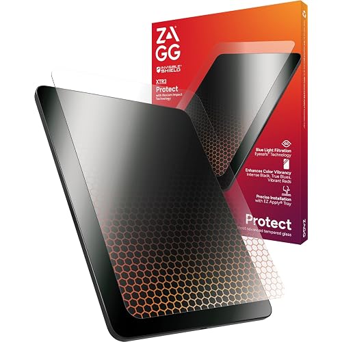 ZAGG Glass XTR3 iPad Pro 11" (M4) Screen Protector - Advanced Hexiom Impact Technology, Recycled Glass, Blue Light Filter, Anti-Reflective, Easy Install, Protect Your Eyes & Screen