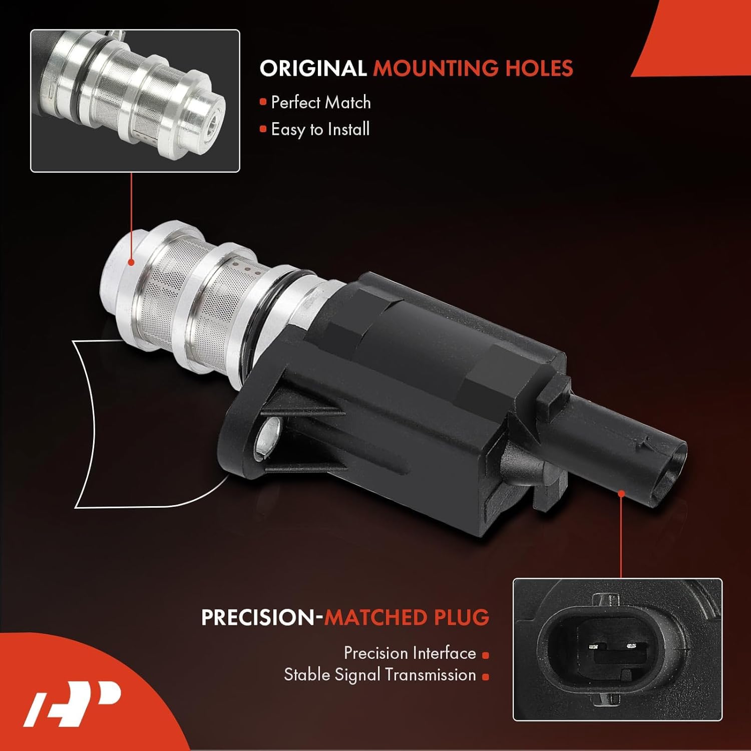 A-Premium Engine Variable Valve Timing (VVT) Solenoid Compatible with BMW 328d, 330e, 330i GT xDrive, 340i, X5, 530e, 530i xDrive, 540i, X3, 430i xDrive Gran Coupe, 440i, X1, 740i, 750i, 230i, X7, X4