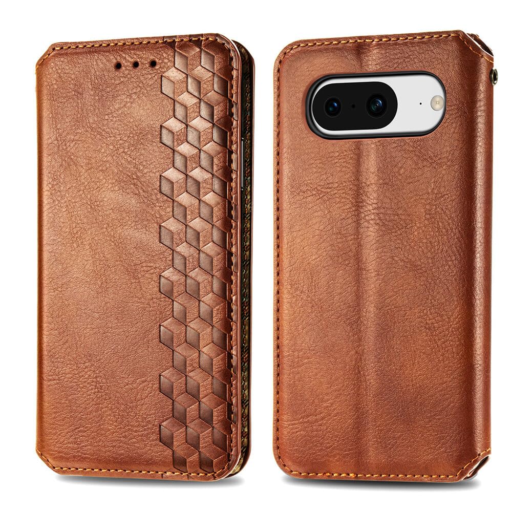 Housse en cuir marron premium pour Google Pixel 8 Pro à rabat - 8