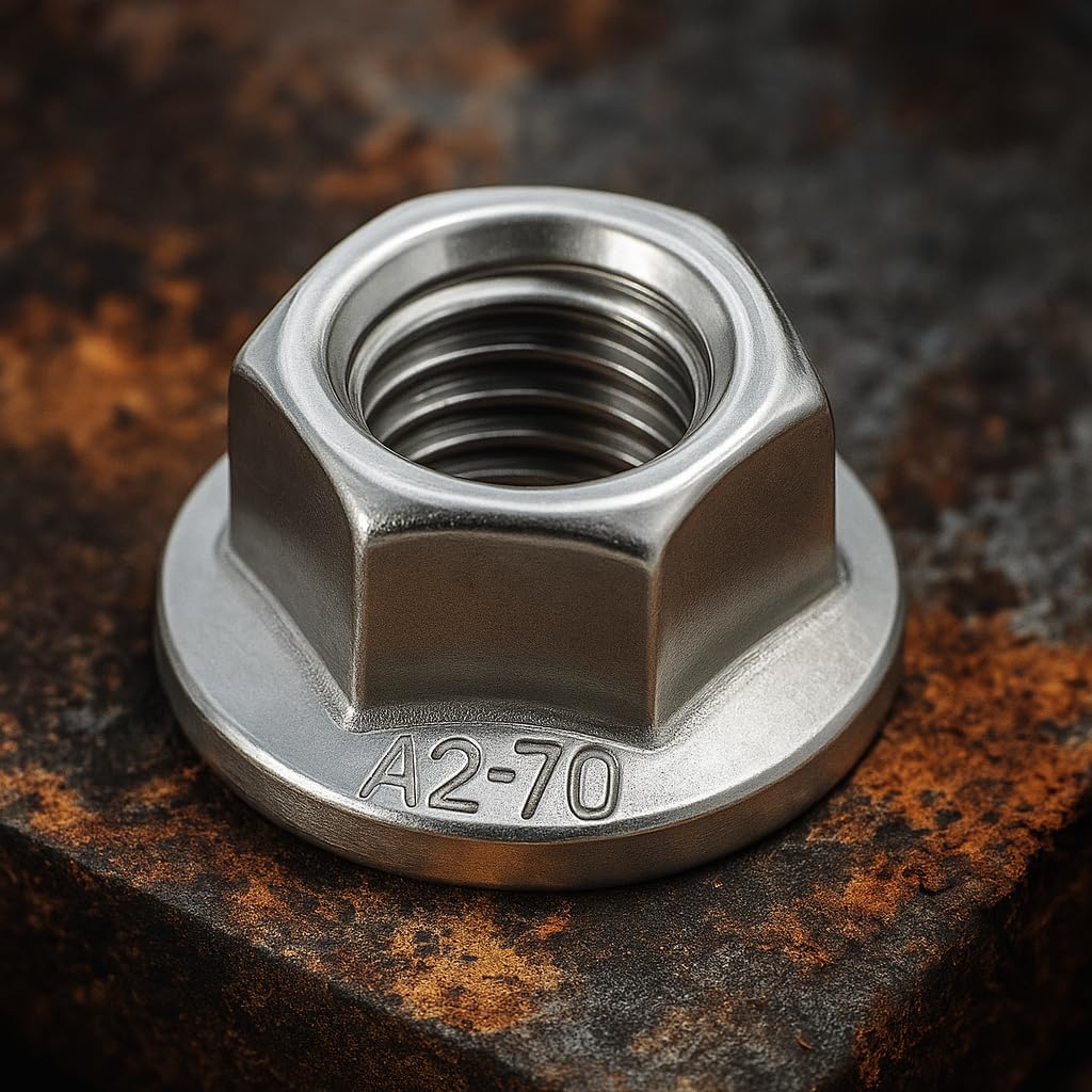 Dado in acciaio inox a base dentata M8 | dadi a flangia per viti Ø 8 mm | Autobloccante esagonale DIN 6923/ISO 4161 | Acciaio inossidabile A2 (V2A/304) Dado di sicurezza: Set di 100 pezzi - ProRaje