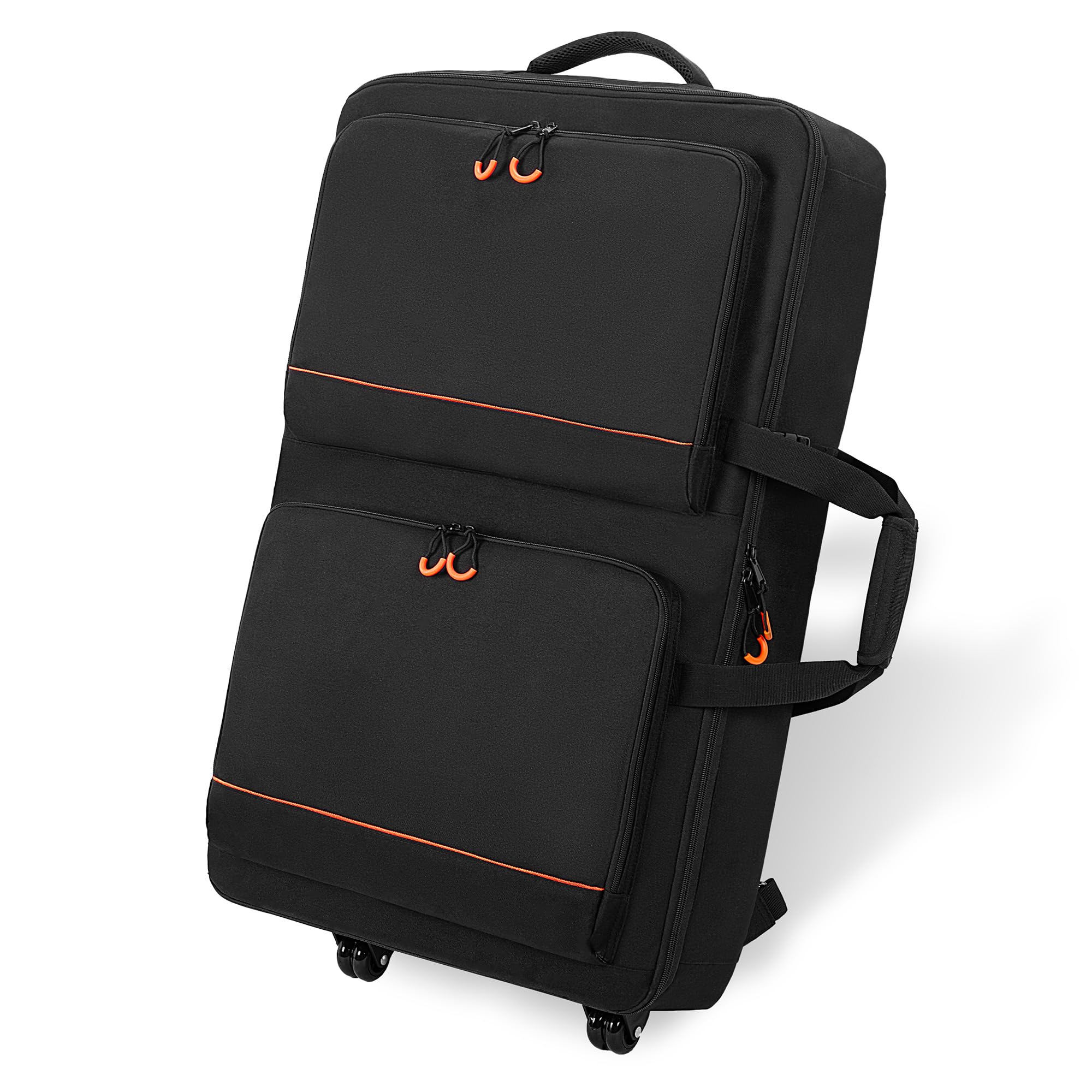 Rexmica Borsa da Trasporto per Controller DJ con Ruote, Compatibile con Pioneer XDJ RX2/ XDJ RX3/ XDJ-RX/DDJ-FLX10/ DDJ REV7/ DDJ 1000SRT, Zaino con Ruote Imbottito con 2 Tasche per DJ Mixer Accessori