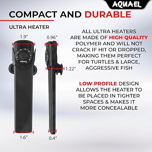 Miniatura 4 de Aquael Ultra - Calentador de acuario para acuarios de agua dulce y salada (25 vatios3-7 galones)