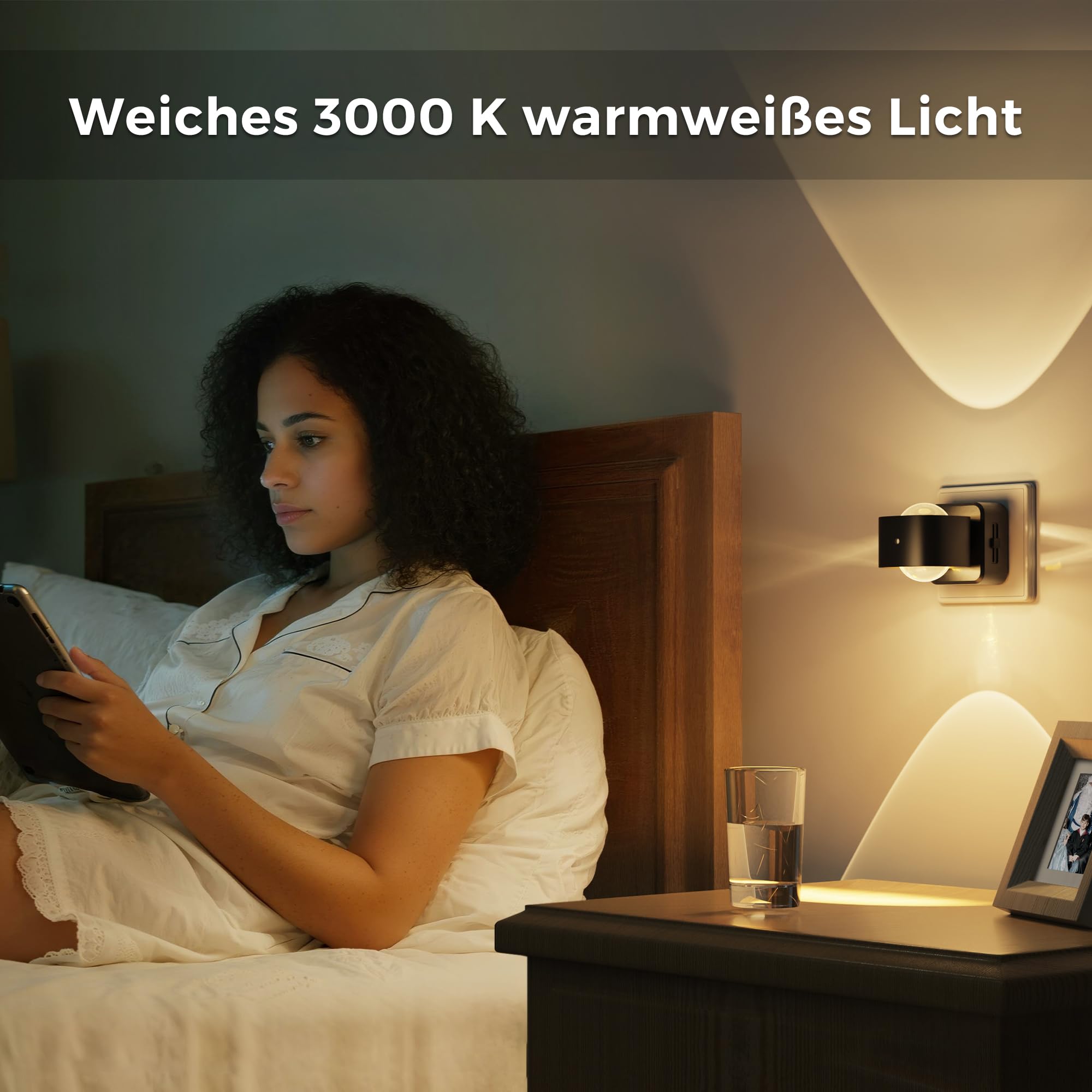 LOHAS-LED Luce Notturna LED Con Luce Bianca Calda 3000K E Luminosità Regolabile | Elegante, Leggera, A Risparmio Energetico, Perfetta Per Camera Da Letto O Bambini