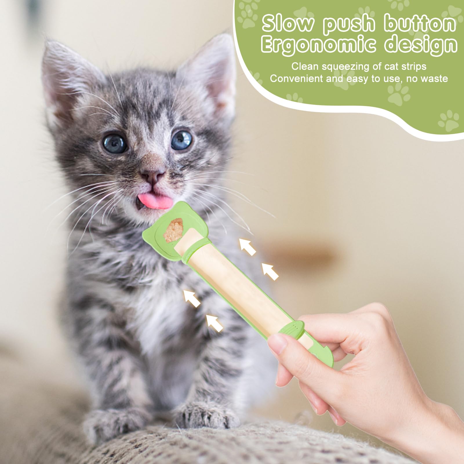 Cucchiaio Dispenser Cibo Umido Gatti - Happy Scoop Con Frullino - Beige - Risparmio Cibo - Foto 6