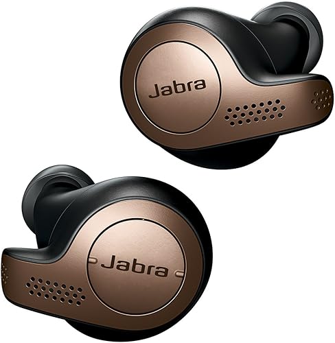 Jabra Elite 65t - Funda de carga para auriculares inalámbricos con Alexa habilitada, color negro cobre (renovado)
