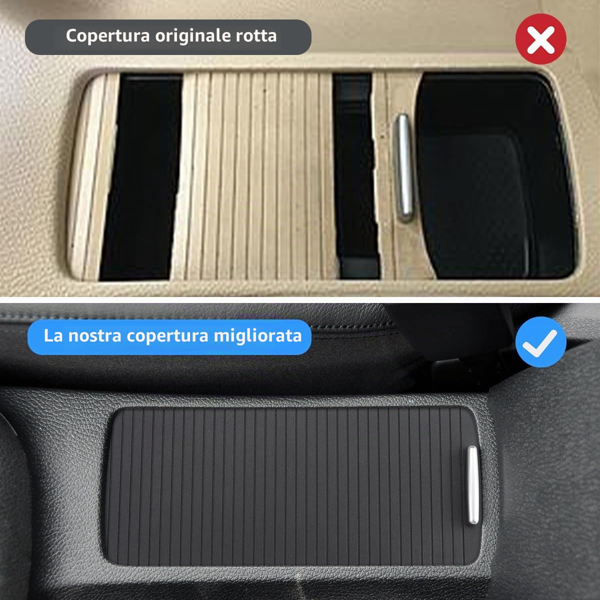 Portabicchieri Tenda a rullo per console centrale auto, per Golf 6 Sagitar/Scirocco 2006 – 2014 per console centrale portabicchieri copertina