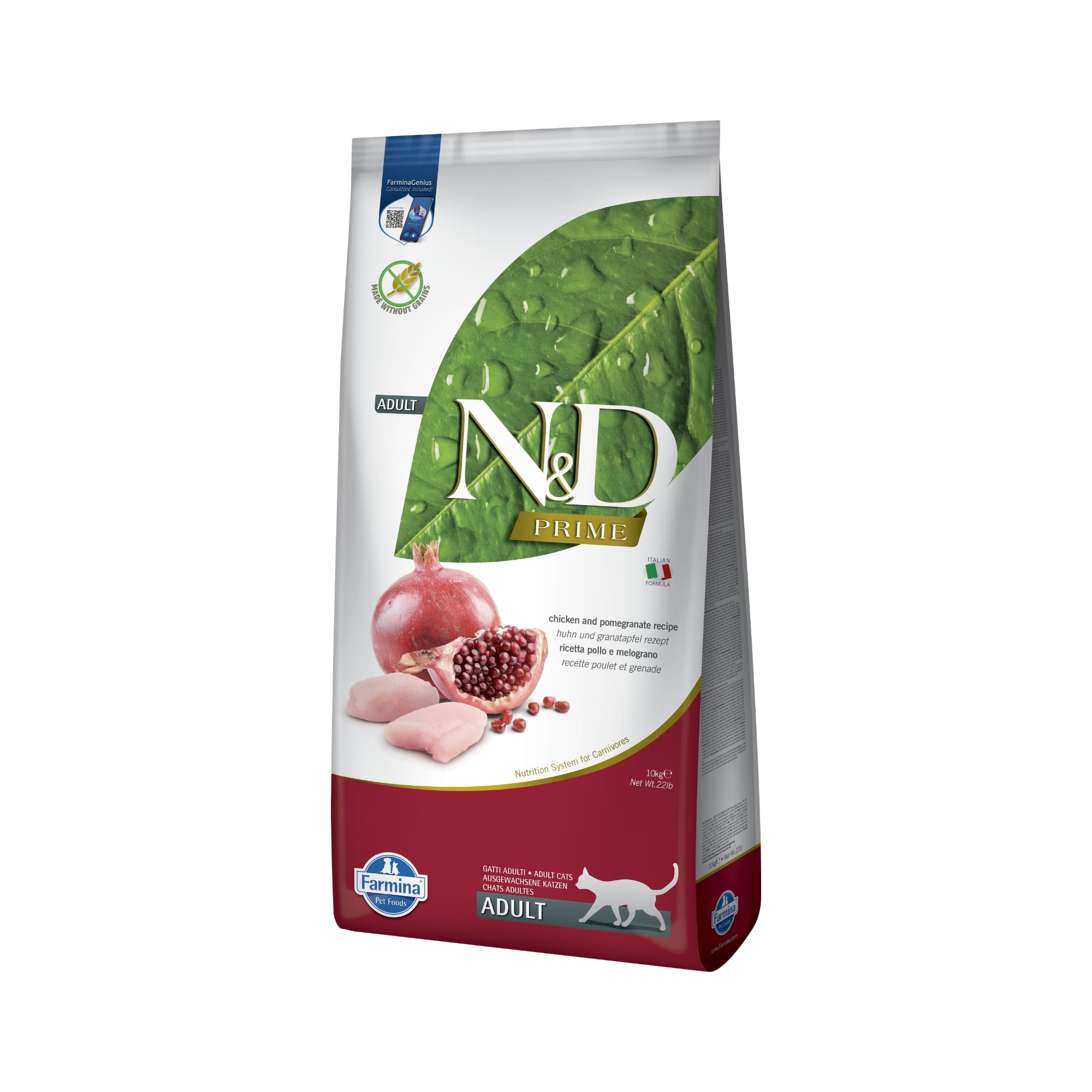 Farmina N&D Grain Free Adult Cat con Pollo e Melograno per Gatti 10 kg