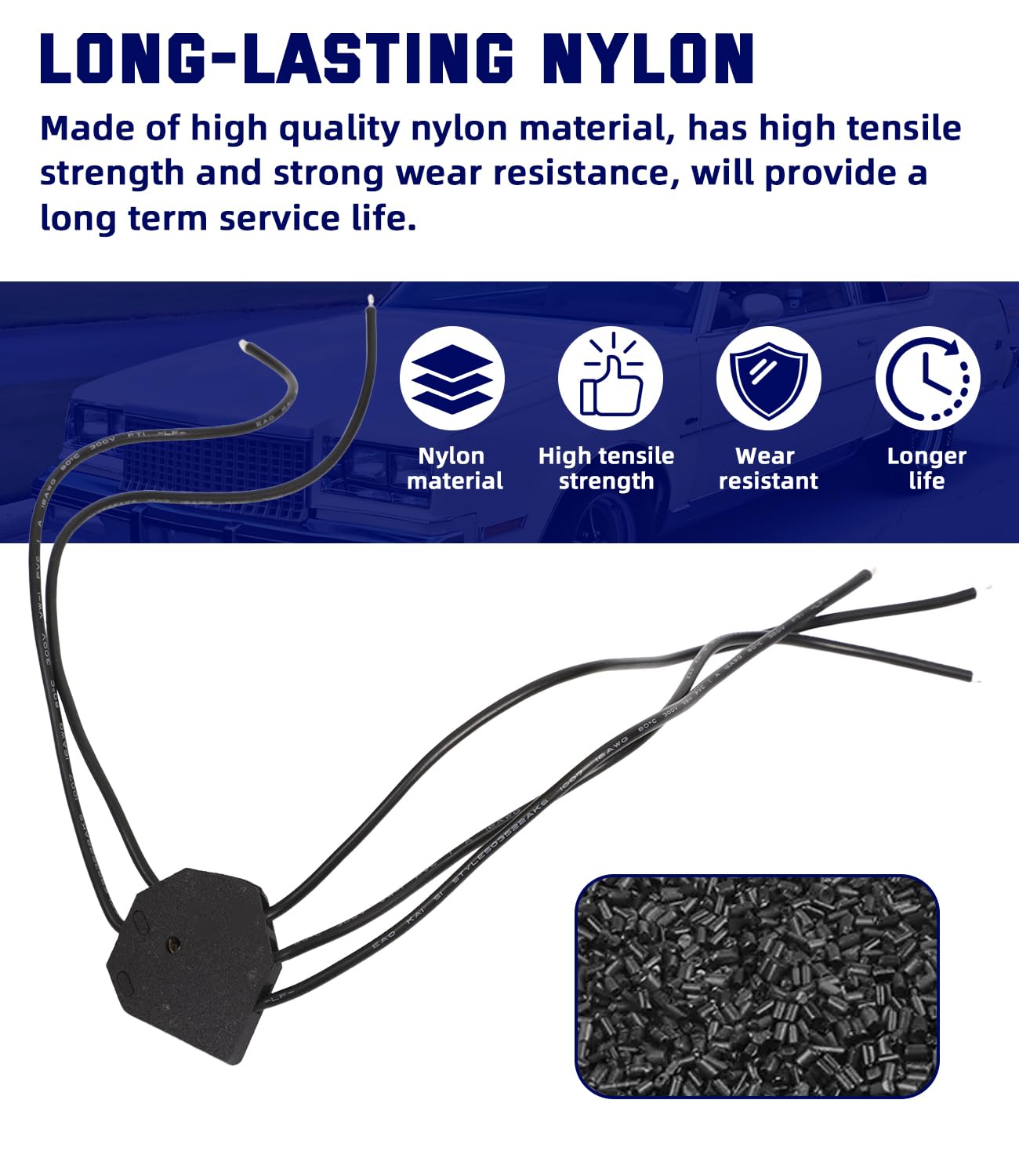 Power Window Switch Pigtail 5-Way Connector Plug Wire Kit for 80's GM C10 Monte Carlo Regal Power Window Harness Pigtail Replacement with 5 Crimp Connectors (Nylon)