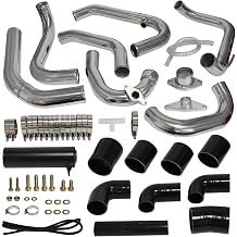 FMIC Front Mount Intercooler Aluminum Pipe Kit for Subaru Impreza STI WRX 08-14 BOLT ON EJ25 2.5L Turbo Engine