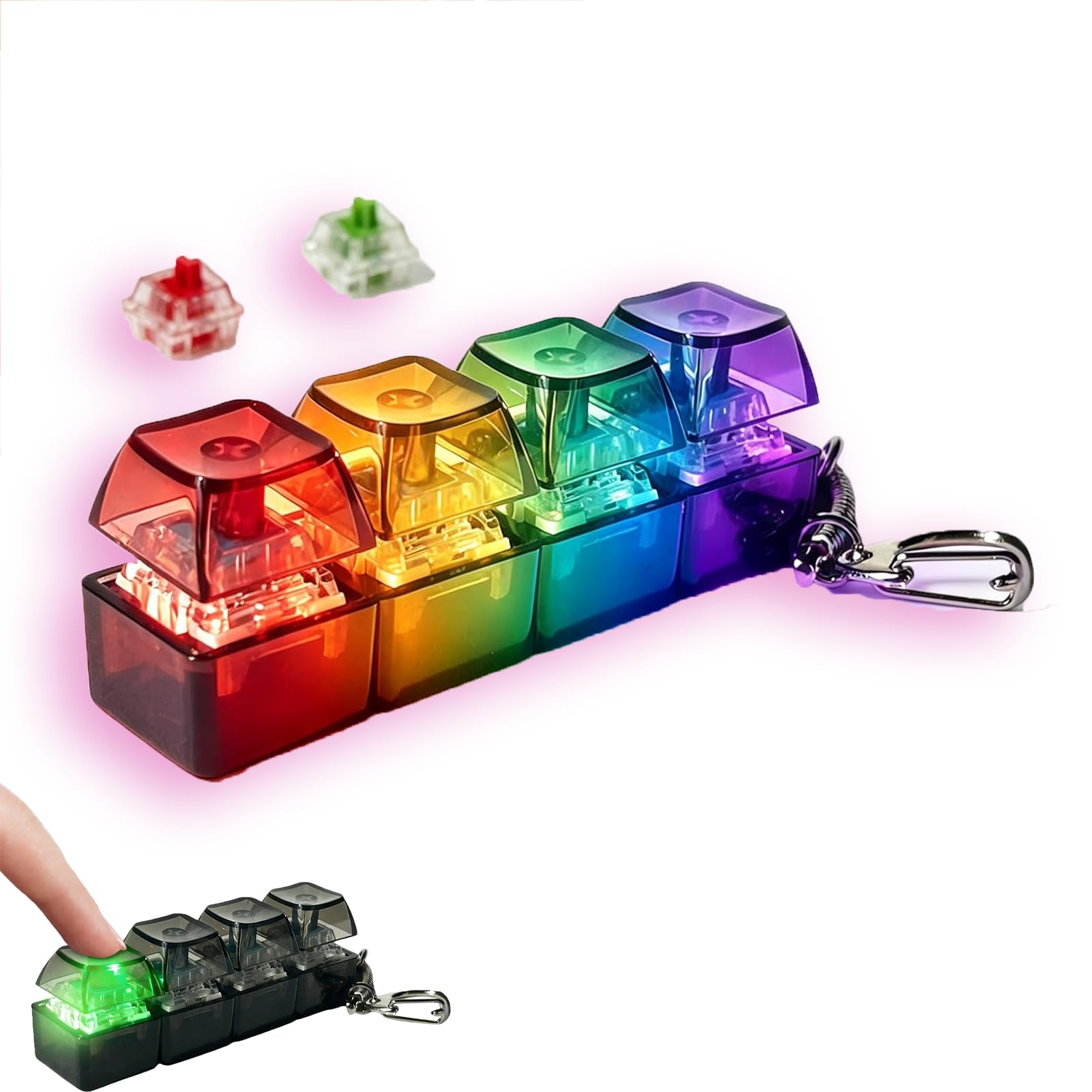 Keyboard Fidget Toy, Light Up Clicky Keyboard Fidget Toy