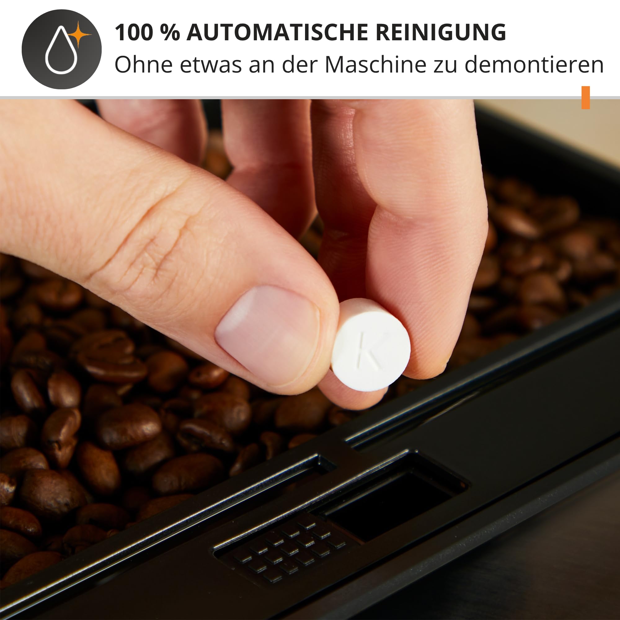 KRUPS Arabica Picto Kaffeevollautomat, Kaffeemaschine, Milchschaumdüse, 2-Tassen-Funktion, Schwarz