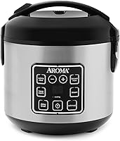 Vista 1 de AROMA® 8-Cup (Cooked) / 2 Qt. Digital Rice & Grain Multicooker, Durable Nonstick Inner Pot, Oatmeal, Steam, White & Brown Rice, Keep Warm (USADO)