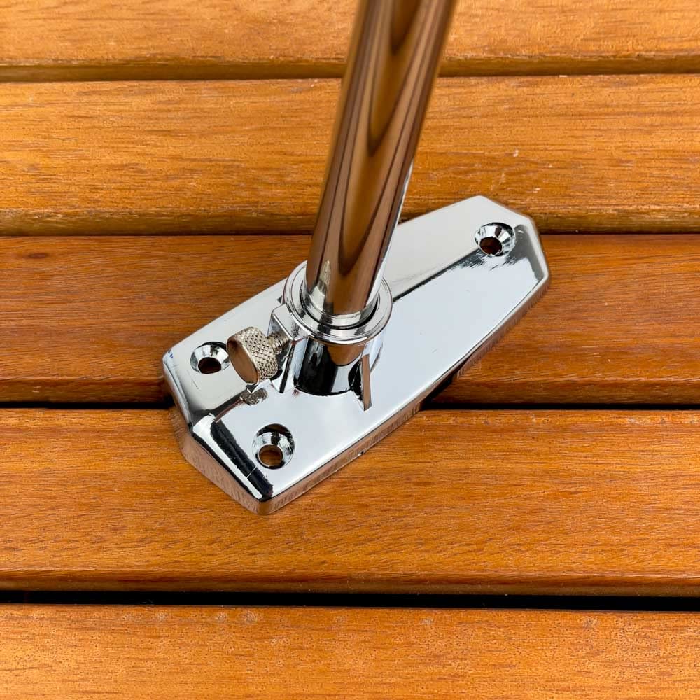 Asta Bandiera Marina In Acciaio Inox 316 - 457 Mm Con Base - Supporto Per Barca, Yacht, Camper E Cantiere