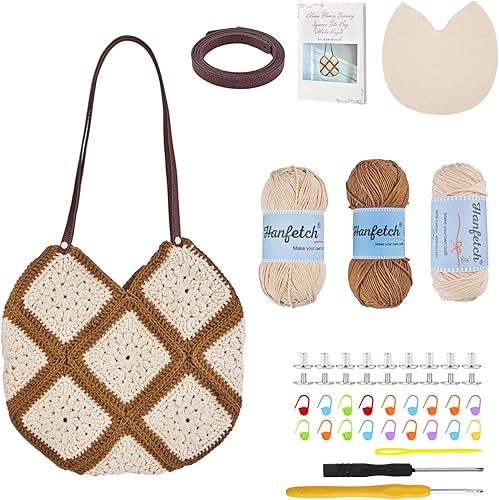 Miniatura 1 de Hanfetch Kit de ganchillo para principiantes avanzados o intermedios, tutorial en video paso a paso y guía detallada de instrucciones (idioma