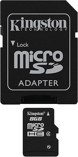 Miniatura 2 de Tarjeta microSDHC Kingston de clase 4 y con adaptador SD Negro
