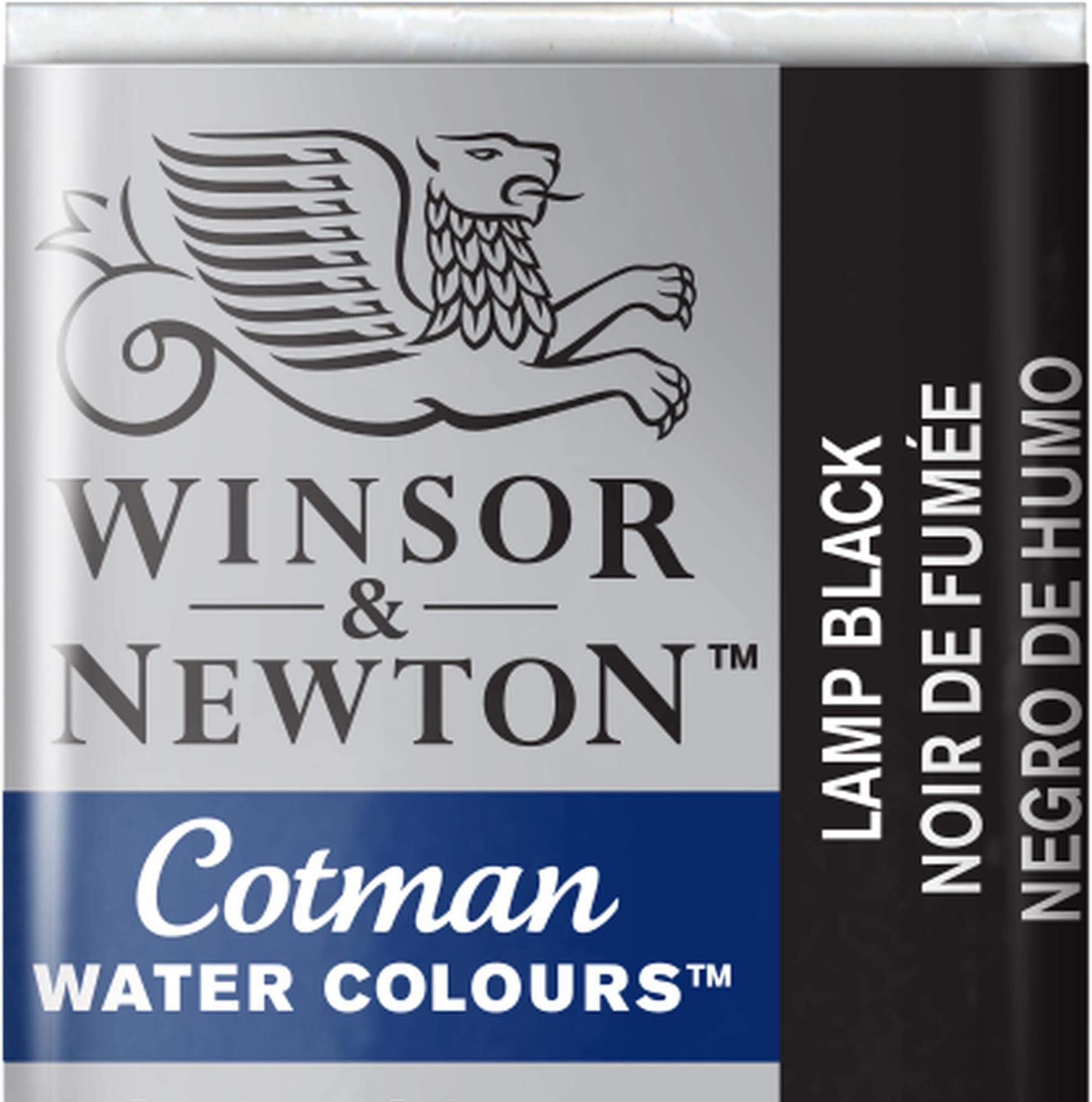 Cotman Watercolour Paint Half Pan Lamp Black