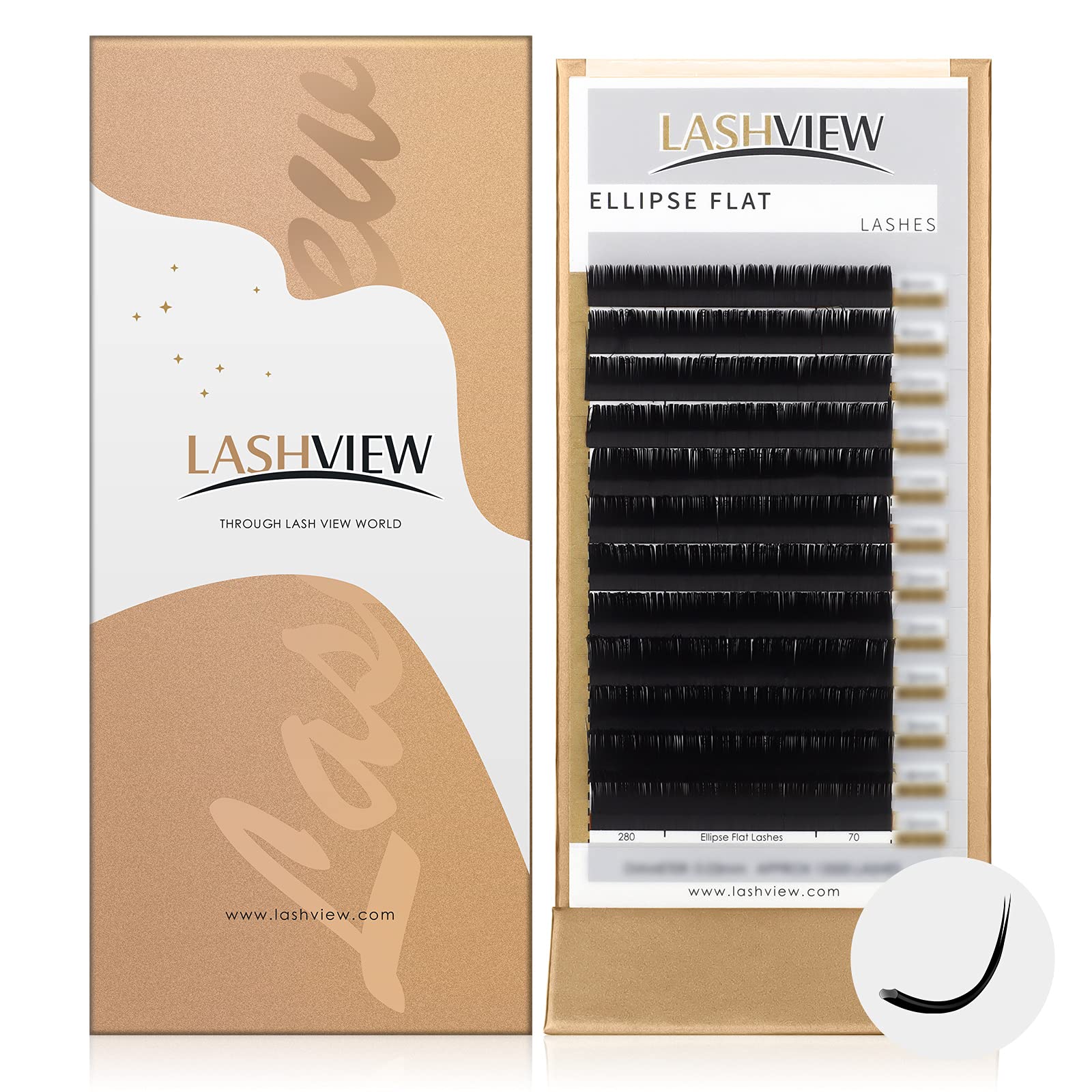 Eyelash Extension,Ellipse Flat Eyelash Extensions,Individual Lashes,0.15mm C Curl 11mm,Lash Extension,Semi-Permanent,Extremely Light & Soft,Professional Salon Use.