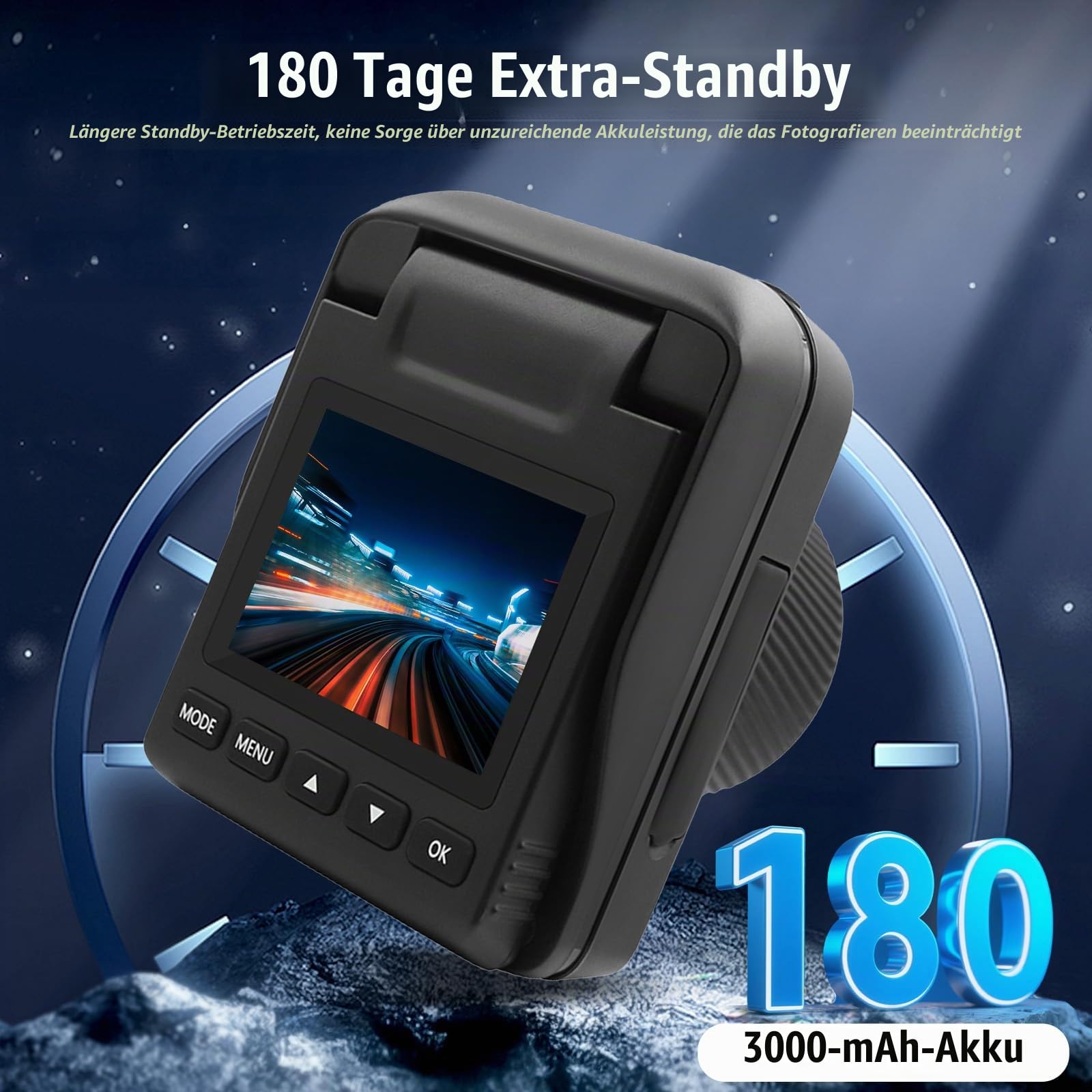 4K Zeitraffer Kamera, 3200W, IP66 wasserdichte Zeitrafferkamera mit 6 Monate Akkulaufzeit, 64GB TF-Karte, 2 Zoll Kippbildschirm, Makroaufnahme, Für Die Aufzeichnung Bauarbeiten, Wetter und Pflanzen