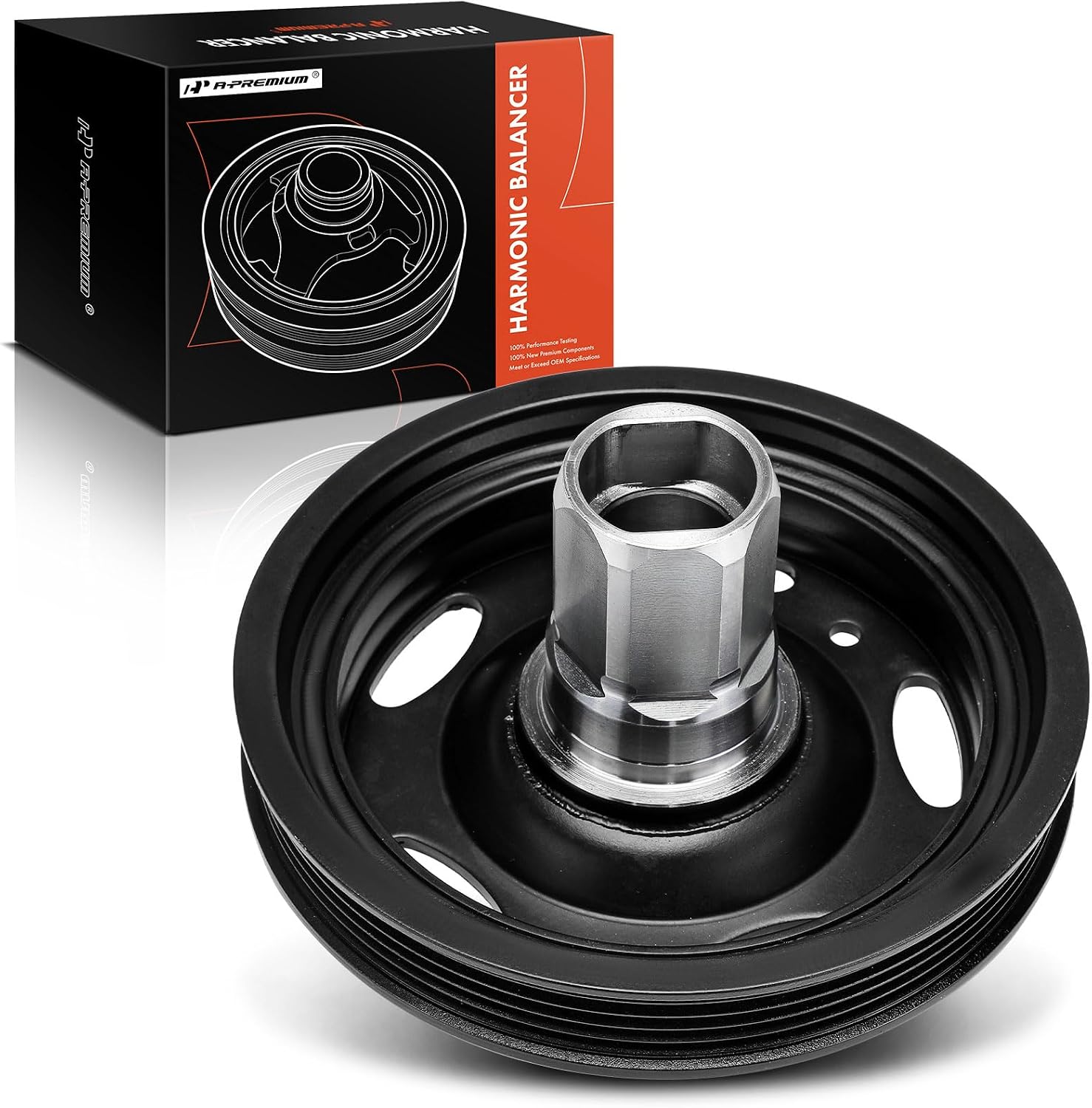 A-Premium Engine Harmonic Balancer Crankshaft Pulley Compatible with Chevrolet Cruze 2011-2015, Cruze Limited 2016, Sonic 2015-2019, Trax 2015-2019 & Buick Encore 2013-2018, 1.4L