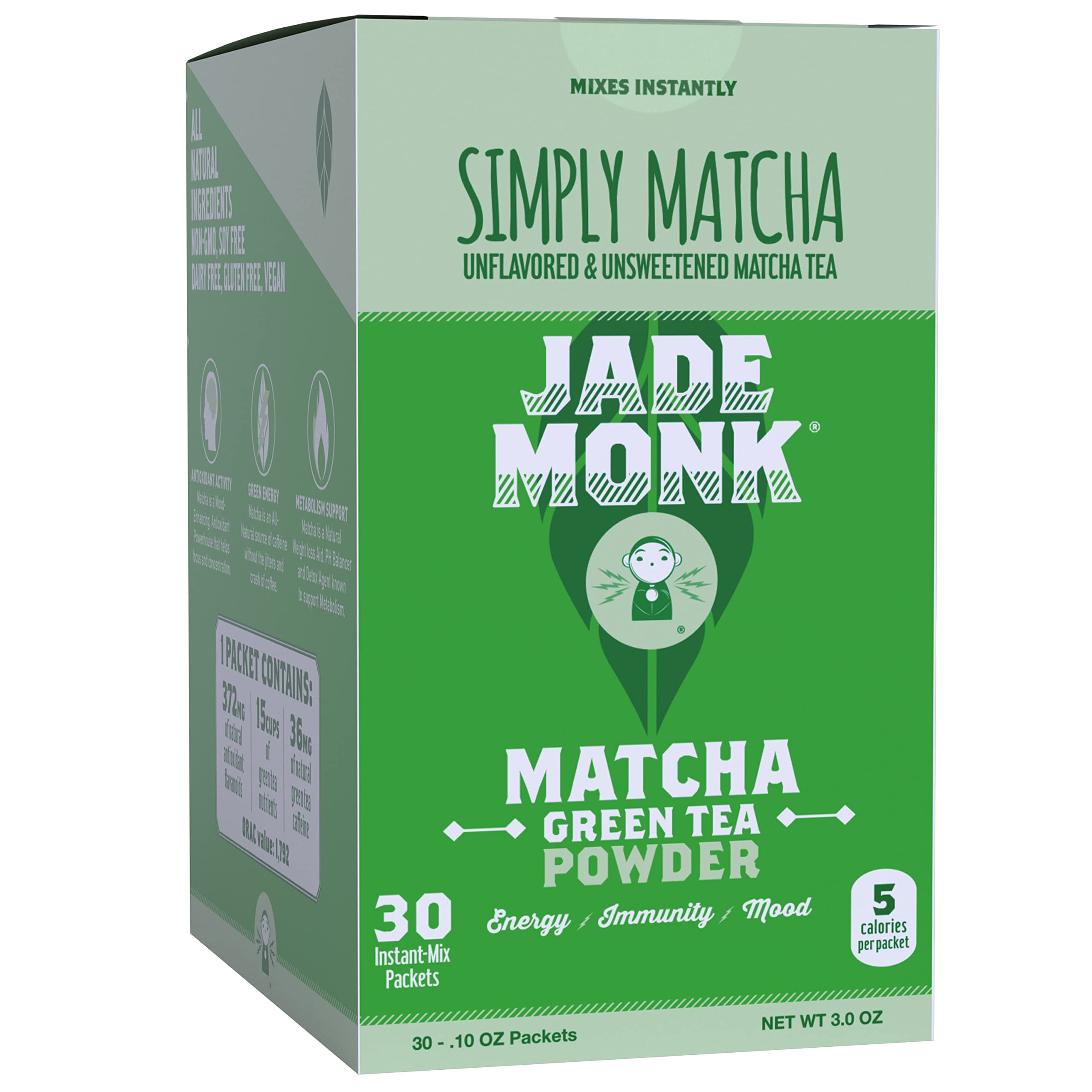 Matcha Green Tea Powder Packets – Simply Matcha 30 Pack, All Natural