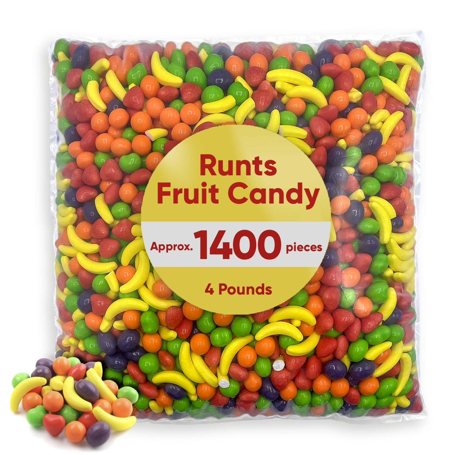 Wonka Candy Runts 4 Pounds of Bulk Candy Approx 1400