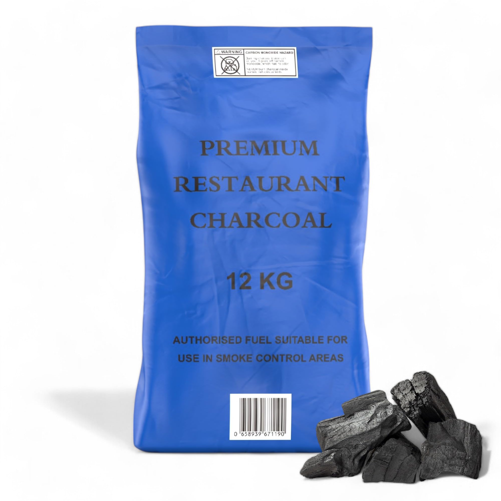 Log-Barn restaurant grade cooking lumpwood charcoal 12kg bag, perfect for charcoal BBQ's, large chunks for longer burning barbecues