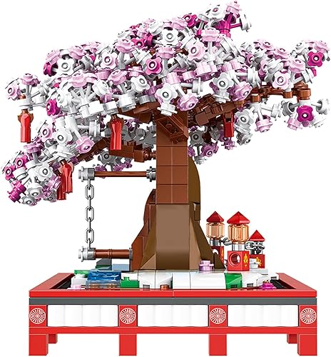 TinaJOJO Juego de juguetes de construcción de flores de cerezo, exquisitos bloques de construcción de flores, 648 piezas, regalo para niños,