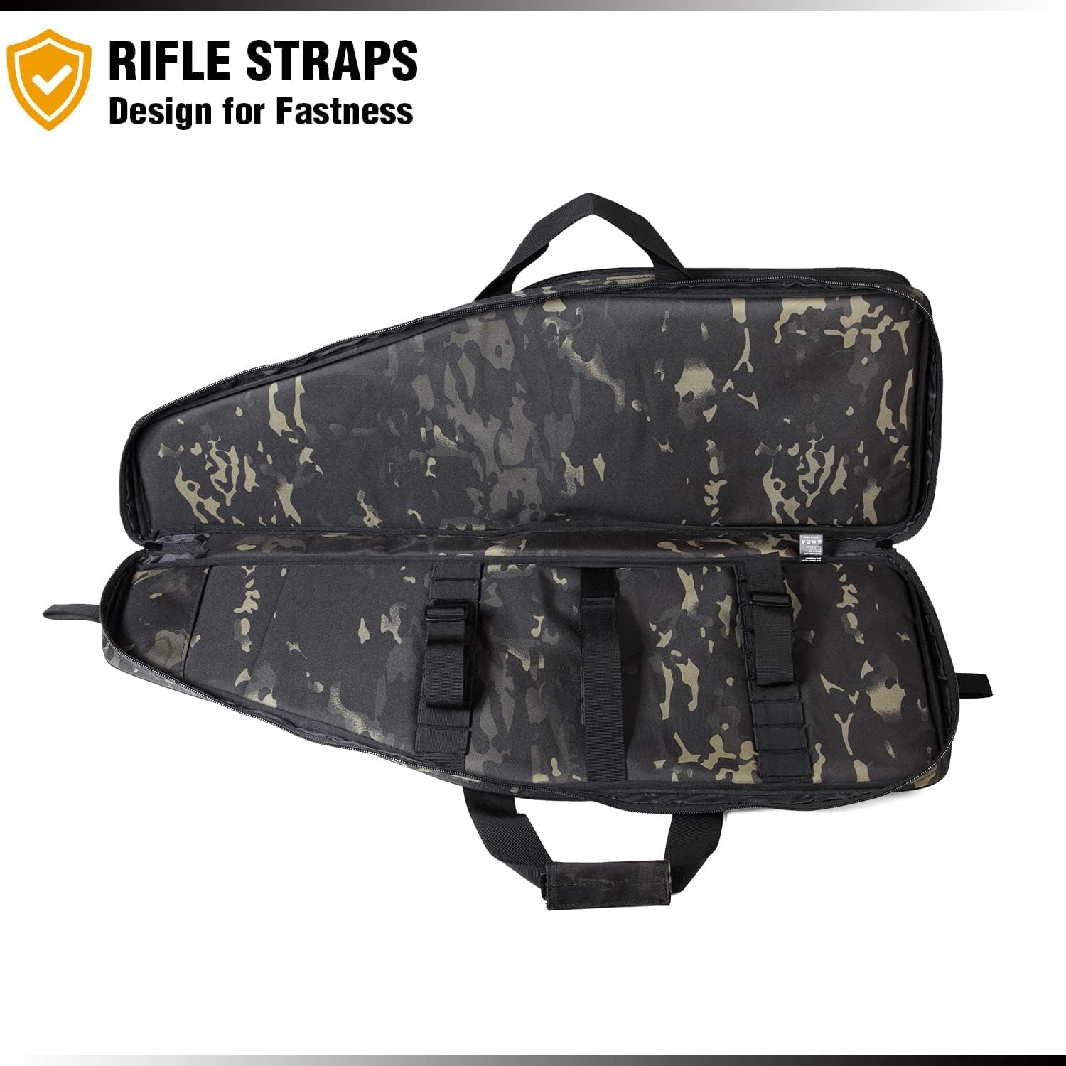 DBTAC Single Rifle Bag 35" (Black Camo) + Range Bag XS for 1~2 Pistol (Black Camo), Lockable Zipper, Durable Material, Compact Design