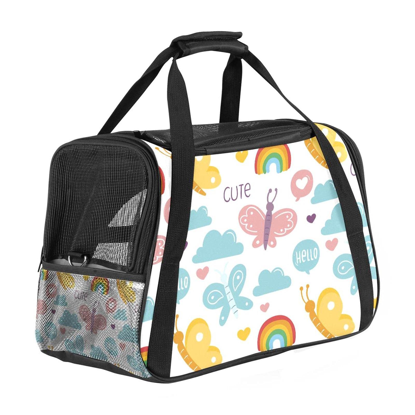 Sac de transport pour chat souple anti-stress avec double fermeture éclair