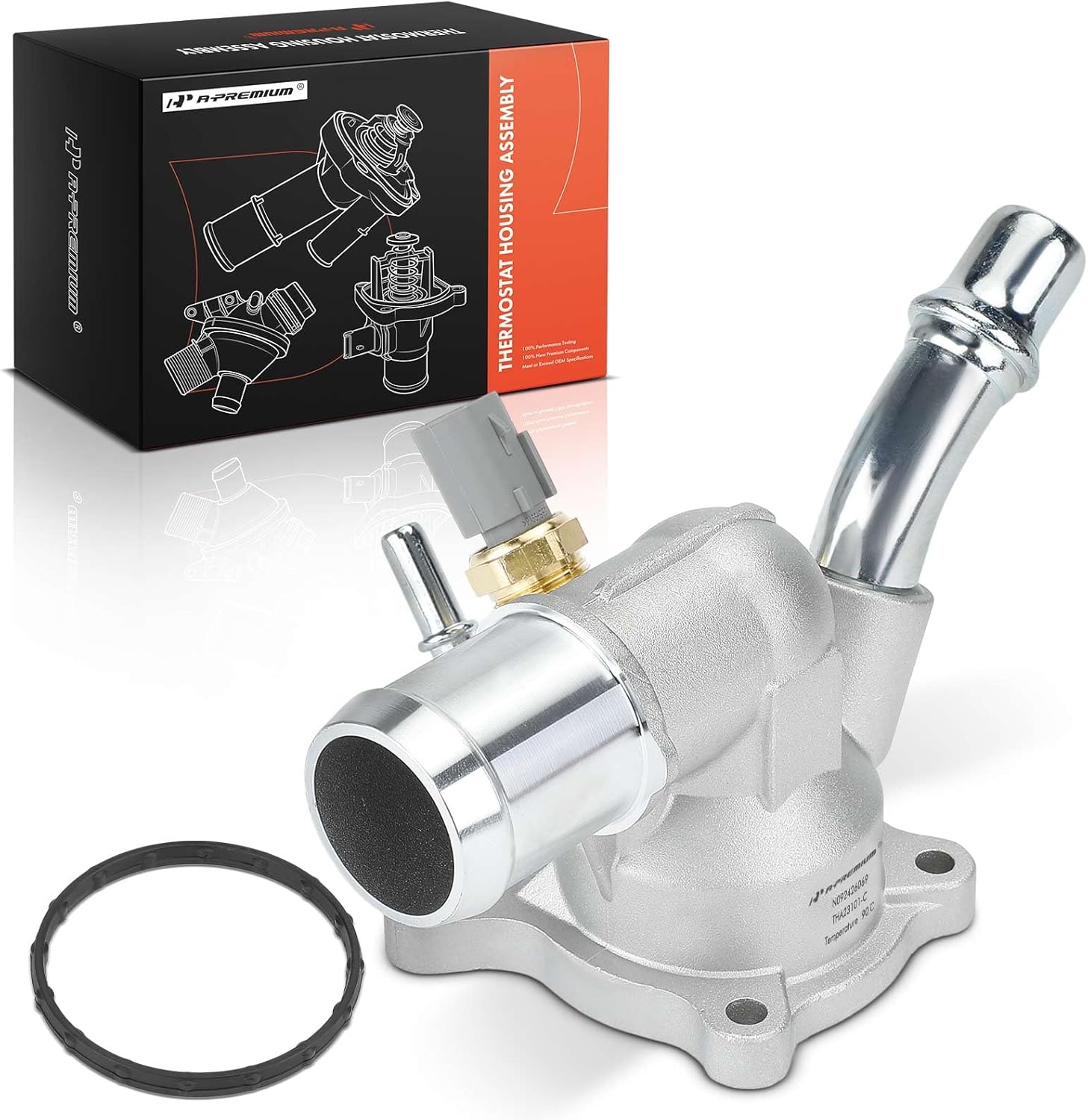 A-Premium Engine Coolant Thermostat Housing Assembly Compatible with Toyota Tacoma 2016-2022 3.5L