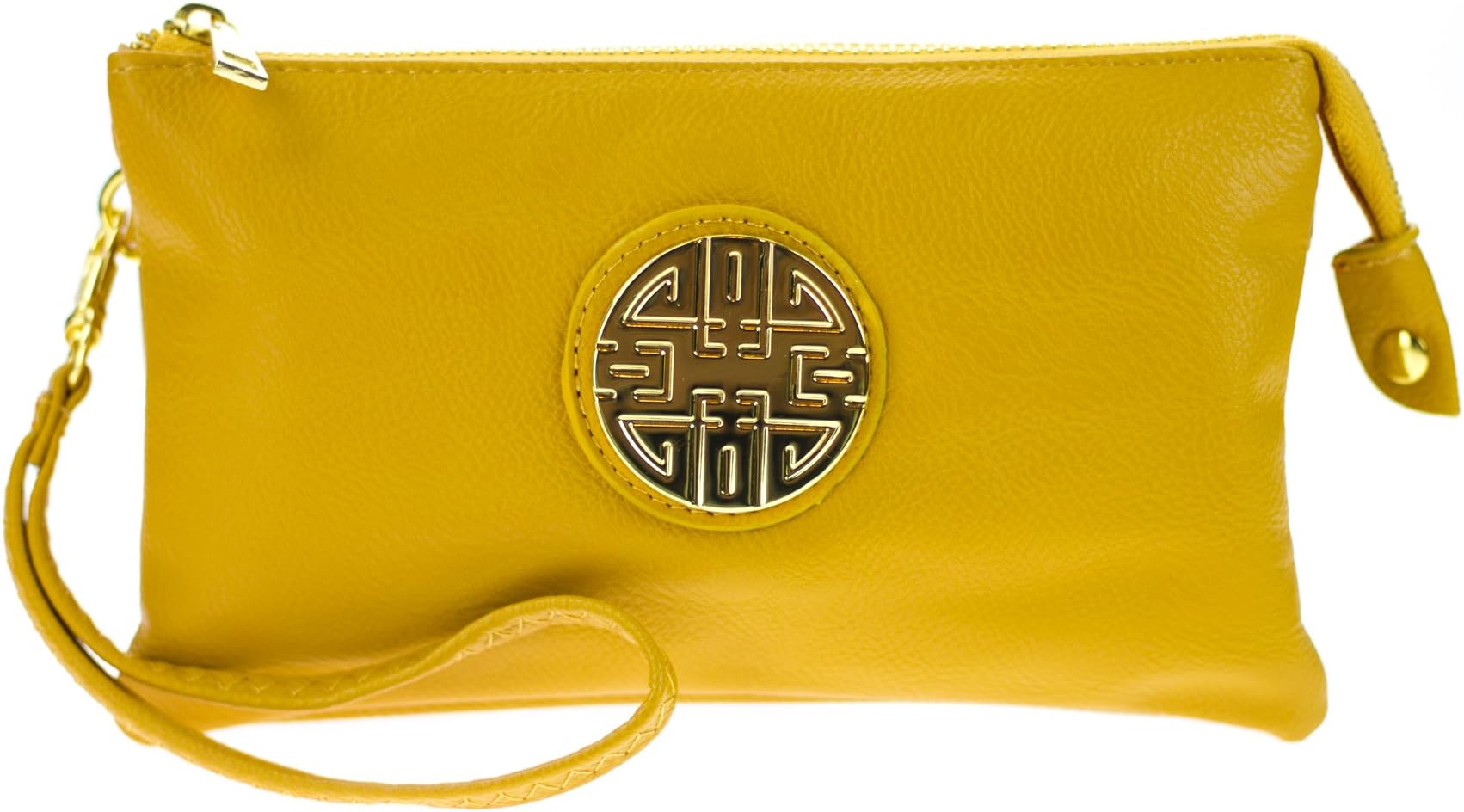 Canal Collection Soft PVC Leather Wristlet With Emblem (Yellow)