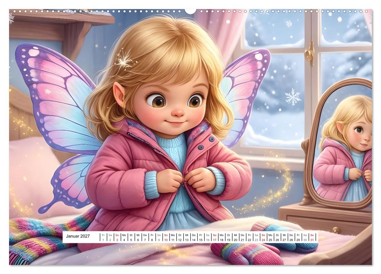 Kleine Fee, große Schritte (hochwertiger Premium Wandkalender 2027 DIN A2 quer), Kunstdruck in Hochglanz: Luna entdeckt die Welt - Monat für Monat (CALVENDO Menschen)