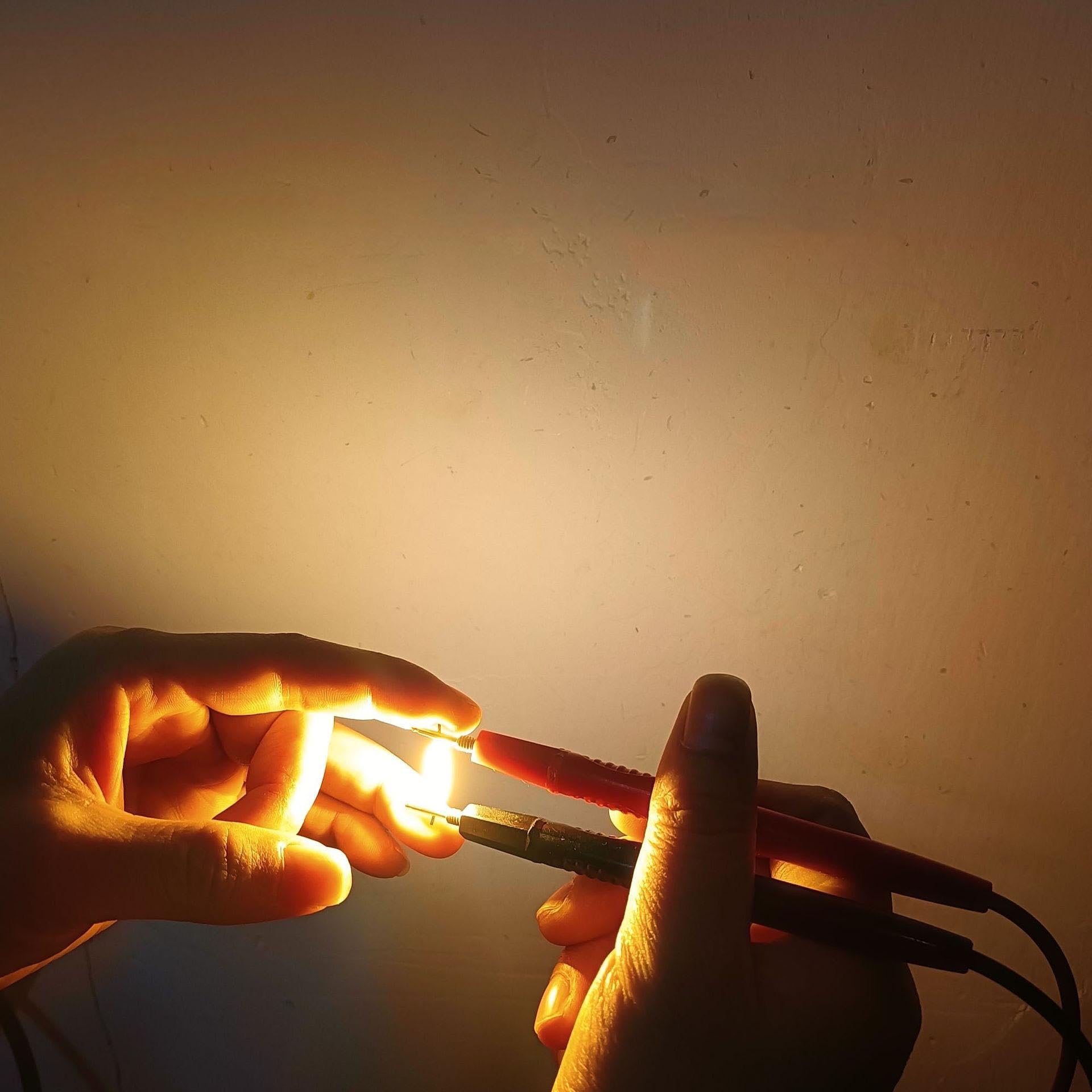 100PCS Bombilla Filamento LED Flexible Alambre de filamento LED Bombilla Edison Piezas de lámpara de filamento LED Filamento flexible 130/300mm DC 3V 60mm WarmYellow2200K