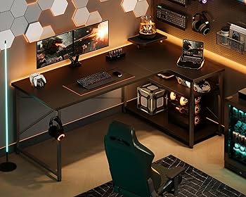 Amazon | ODK ゲーミングデスク l字 パソコンデスク 幅130 机