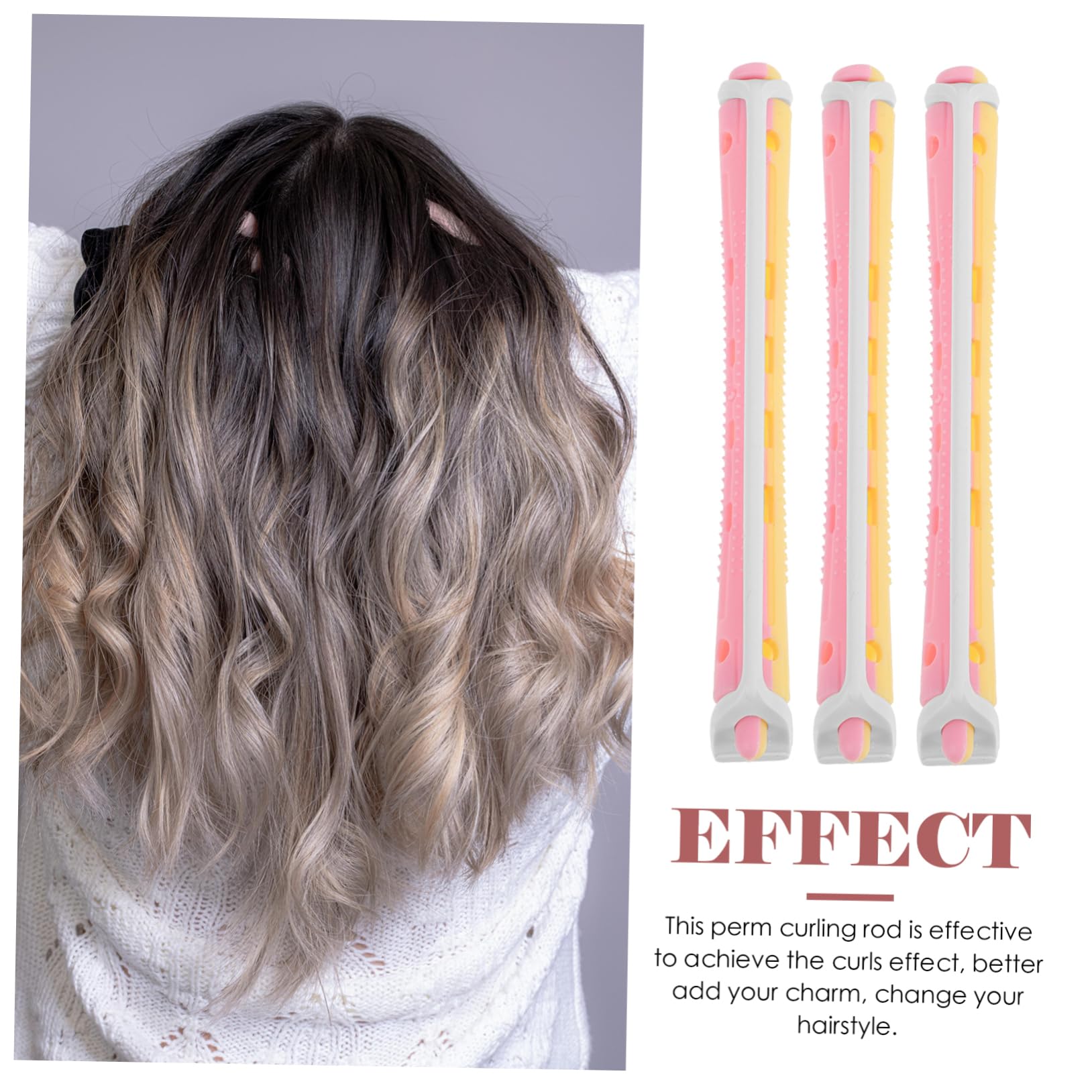 Ipetboom Flexible Perm Rods 12 Pcs Hair Rollers Set Styling Tools for Women Home Perm Kit