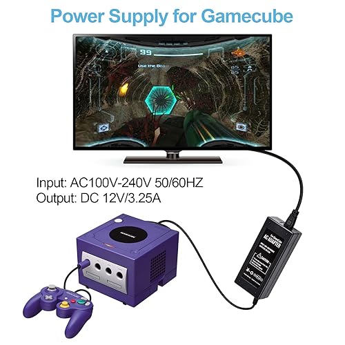 Miniatura 2 de NOVEMS Gamecube AC Power Supply Adapter, Gamecube Power Cord, Compatible with Nintendo Gamecube NGC System (without av cable)
