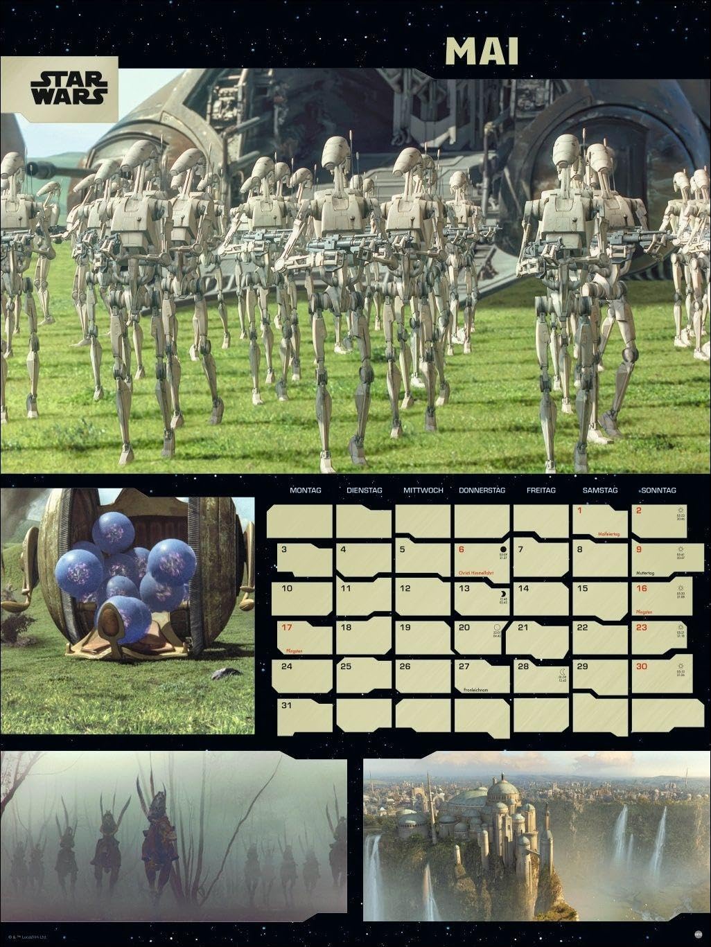 Star Wars Broschur XL Kalender 2027: Praktisch und ein absoluter Hingucker: Terminplaner groß mit den besten Szenen aus den Star Wars Filmen. Viel Platz für Termine für Star Wars Fans.