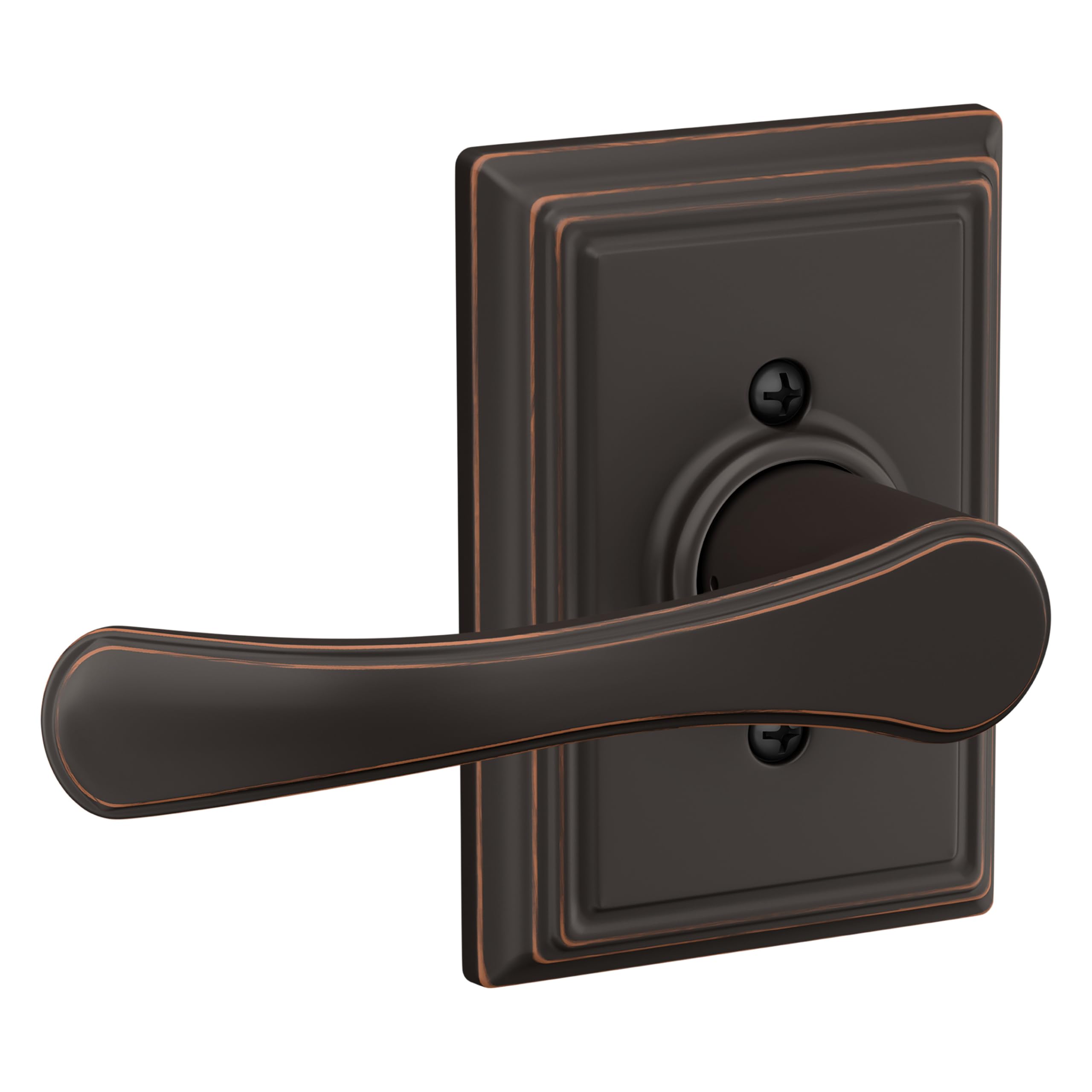 Schlage F170 VLA 716 ADD 134 N N SL Addison Collection Avila Decorative Trim Lever, Aged Bronze