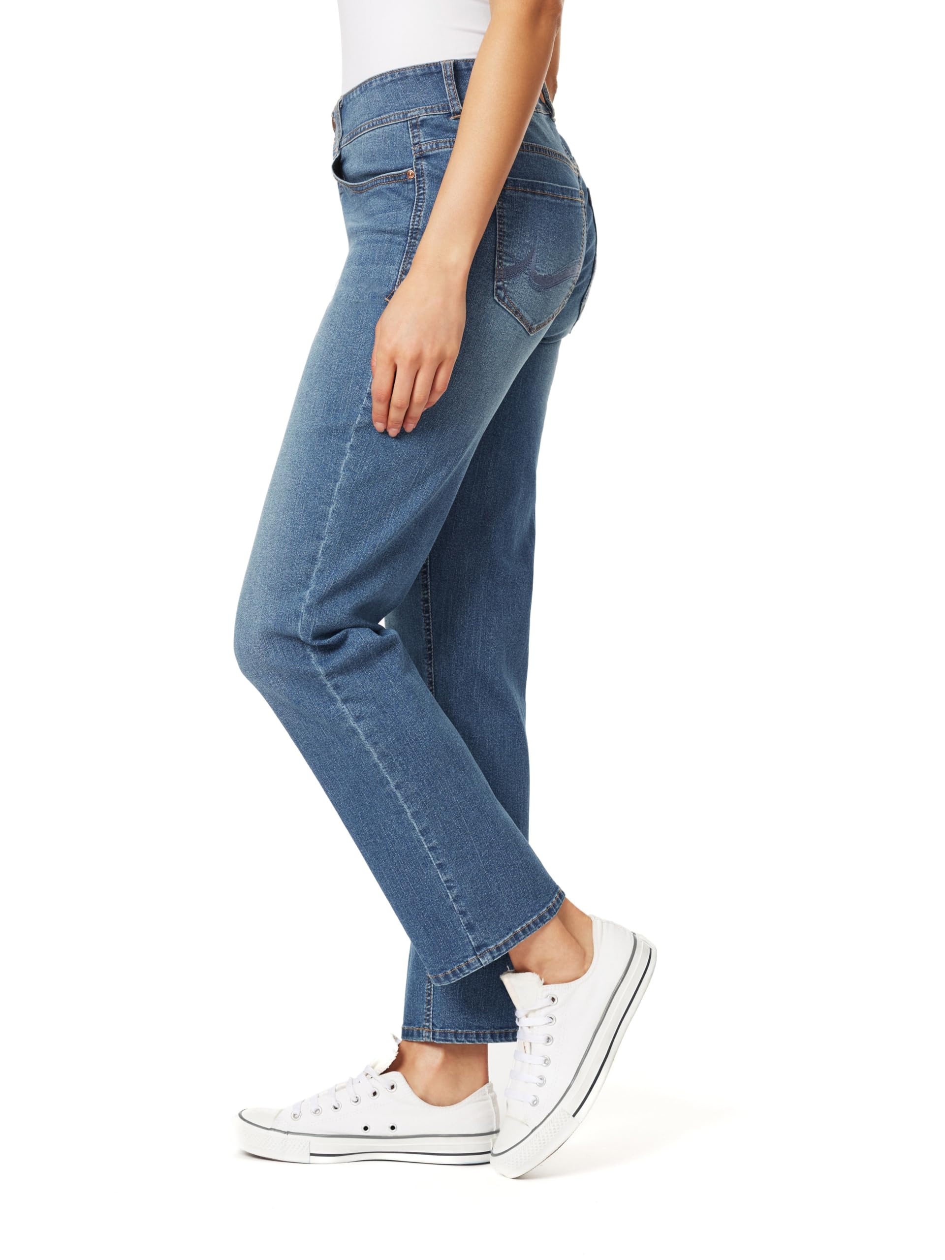 Angels Forever Young Damen Jeans Curvy Straight Mid-Rise Jeans