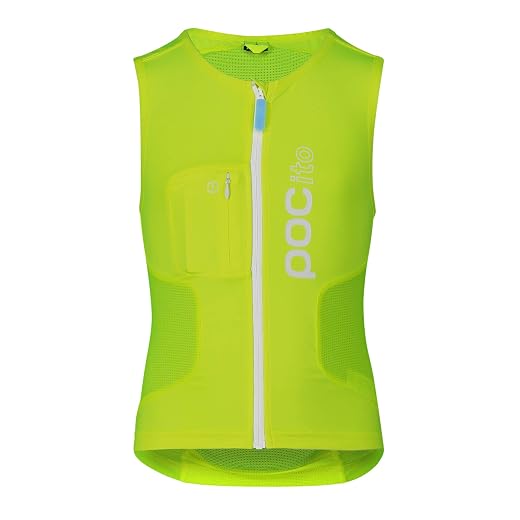 POC, POCito VPD Air Vest, Youth Mountain Biking Armor for Kids, Fluorescent Yellow/Green, Medium
