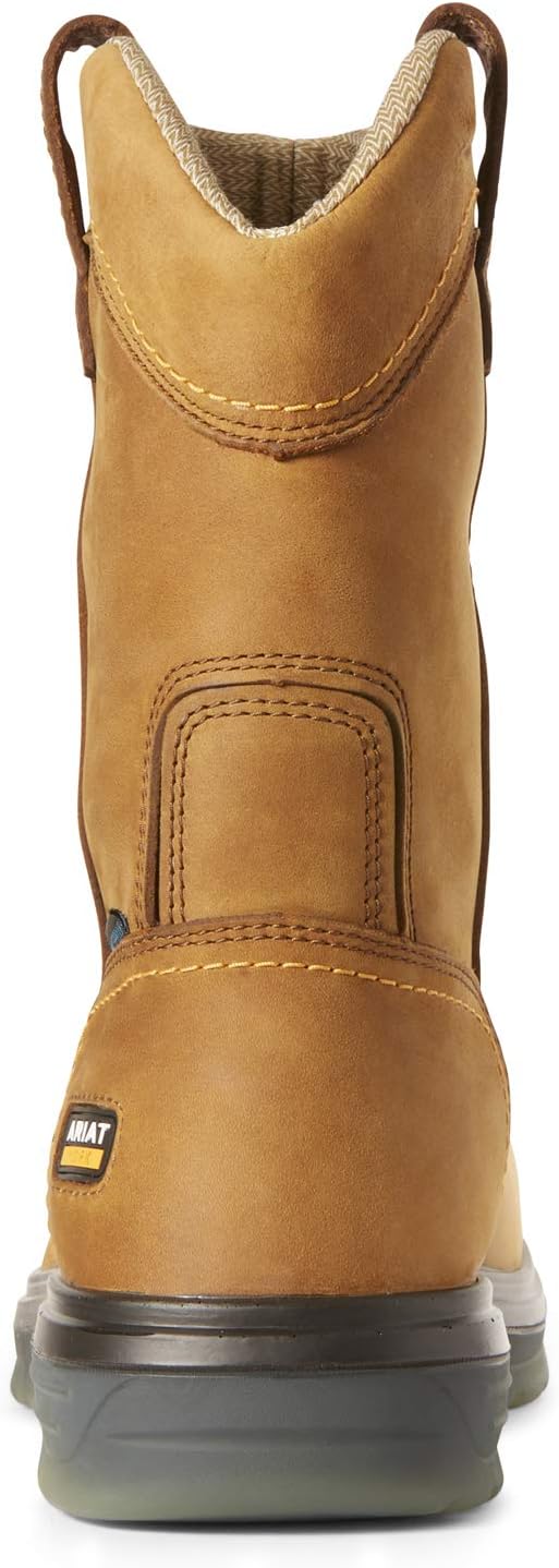 ARIAT Mens Turbo Pull-On Waterproof Carbon Toe Work Boot Aged Bark 8.5 - Image 5