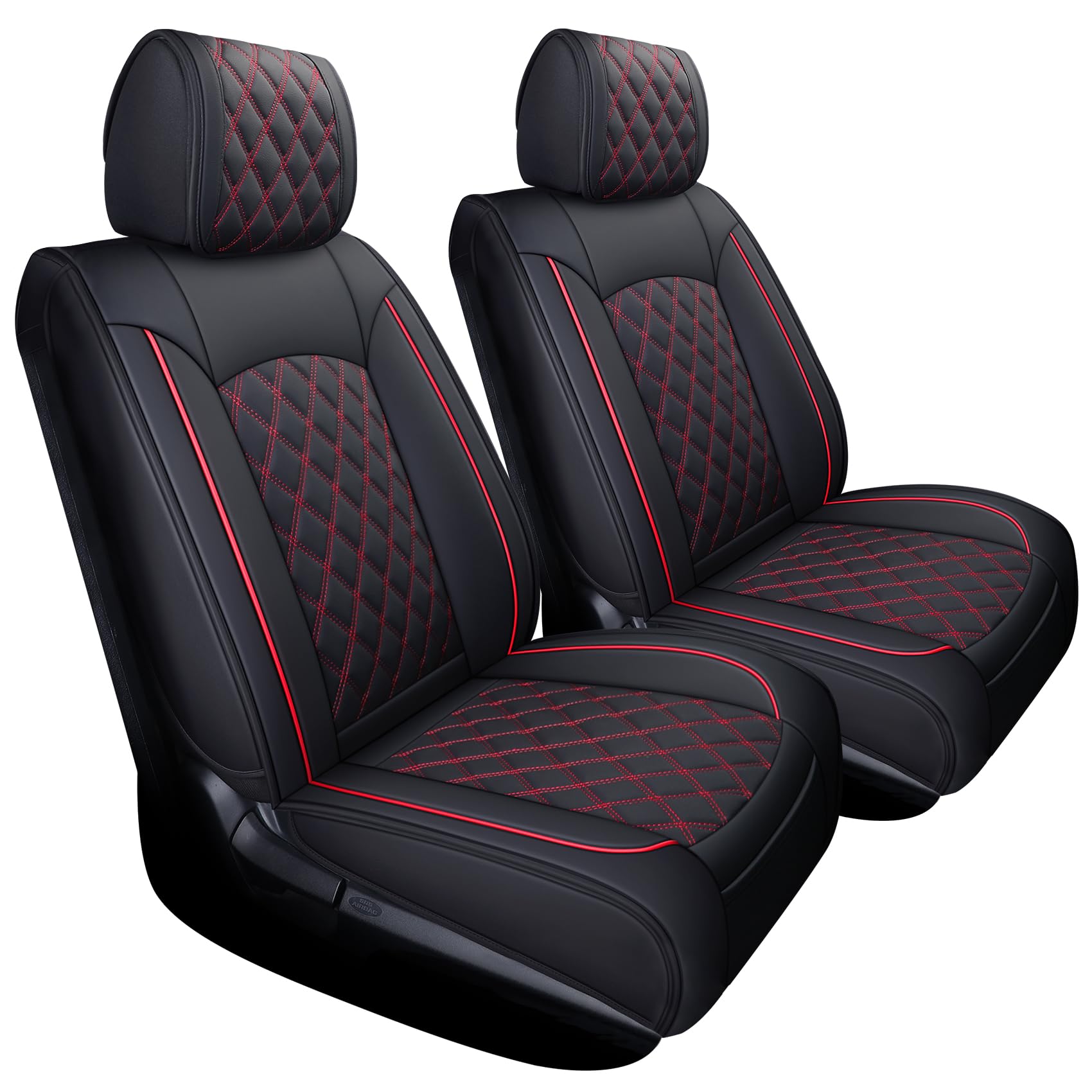 YIERTAI Front Seat Covers (Black-Red)