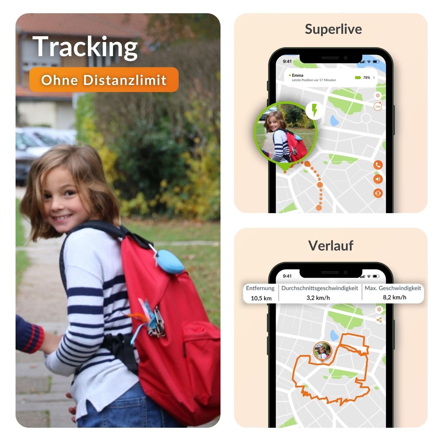 Weenect - GPS-Tracker für Kinder | Keine Entfernungsbegrenzung | 7 Tage Akkulaufzeit | SOS-Knopf | Notruftelefon | 2G | Funktioniert mit abonnement