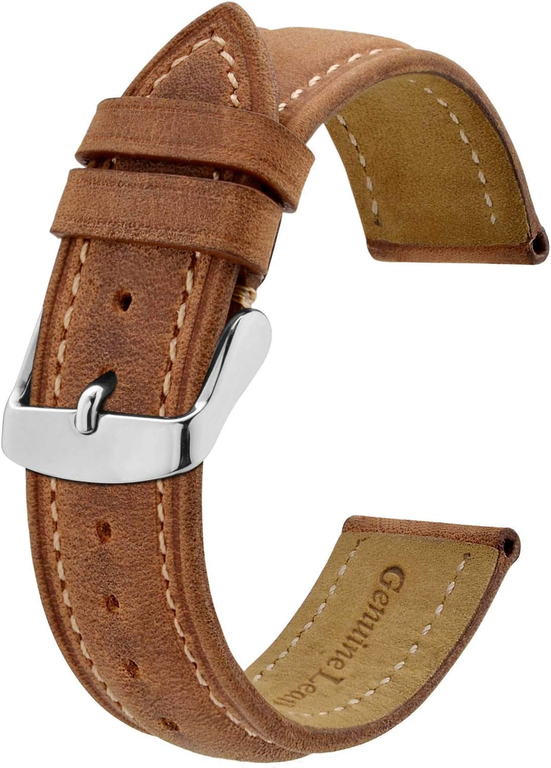 Watch Strap, Vintage Leather Replacement Bracelet, Band Width-14mm 15mm 16mm 17mm 18mm 19mm 20mm 21mm 22mm 23mm 24mm