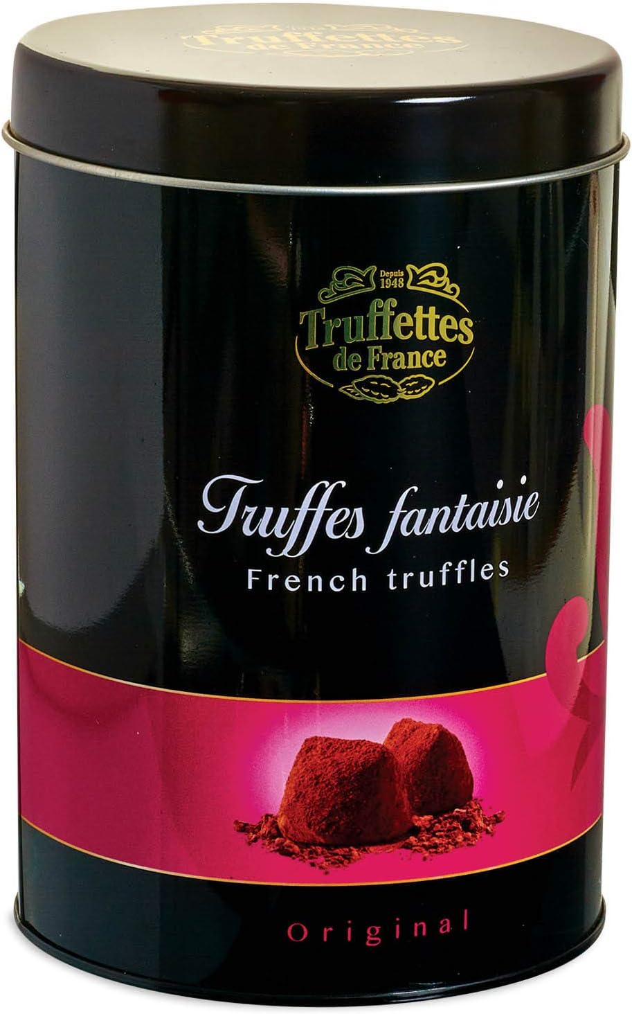 Chocmod French Chocolate Truffles Dusted with Cocoa Powder in a Gift Tin 500g