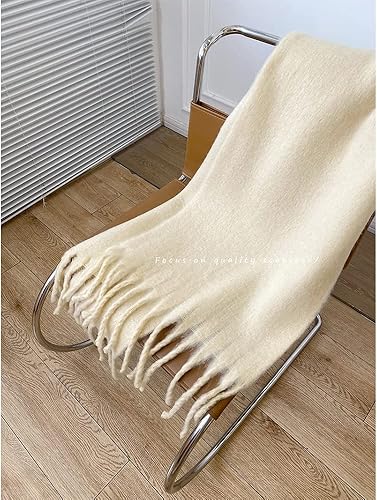 Miniatura 6 de Bufanda grande y gruesa a cuadros, colorida, bufandas gruesas de gran tamaño, suave y grande, de lana de cachemira, manta cálida de invierno para