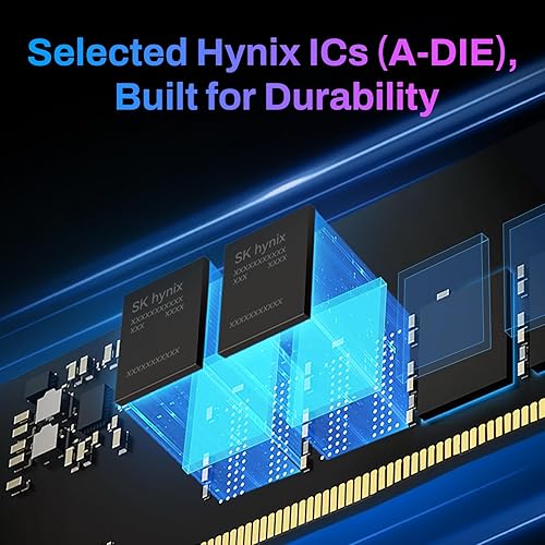 Miniatura 5 de Biwin Black Opal DW100 DDR5 RGB RAM 48 GB (24 GBx2) 6000 MHz CL28 Memoria de computadora Intel XMP 3.0 compatible con AMD Expo, negro -