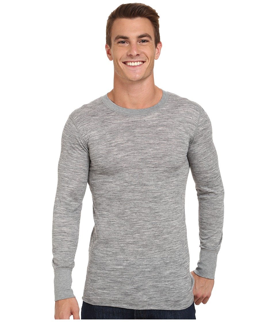 Mens Merino 2-Layer Wool Long Sleeve Crew