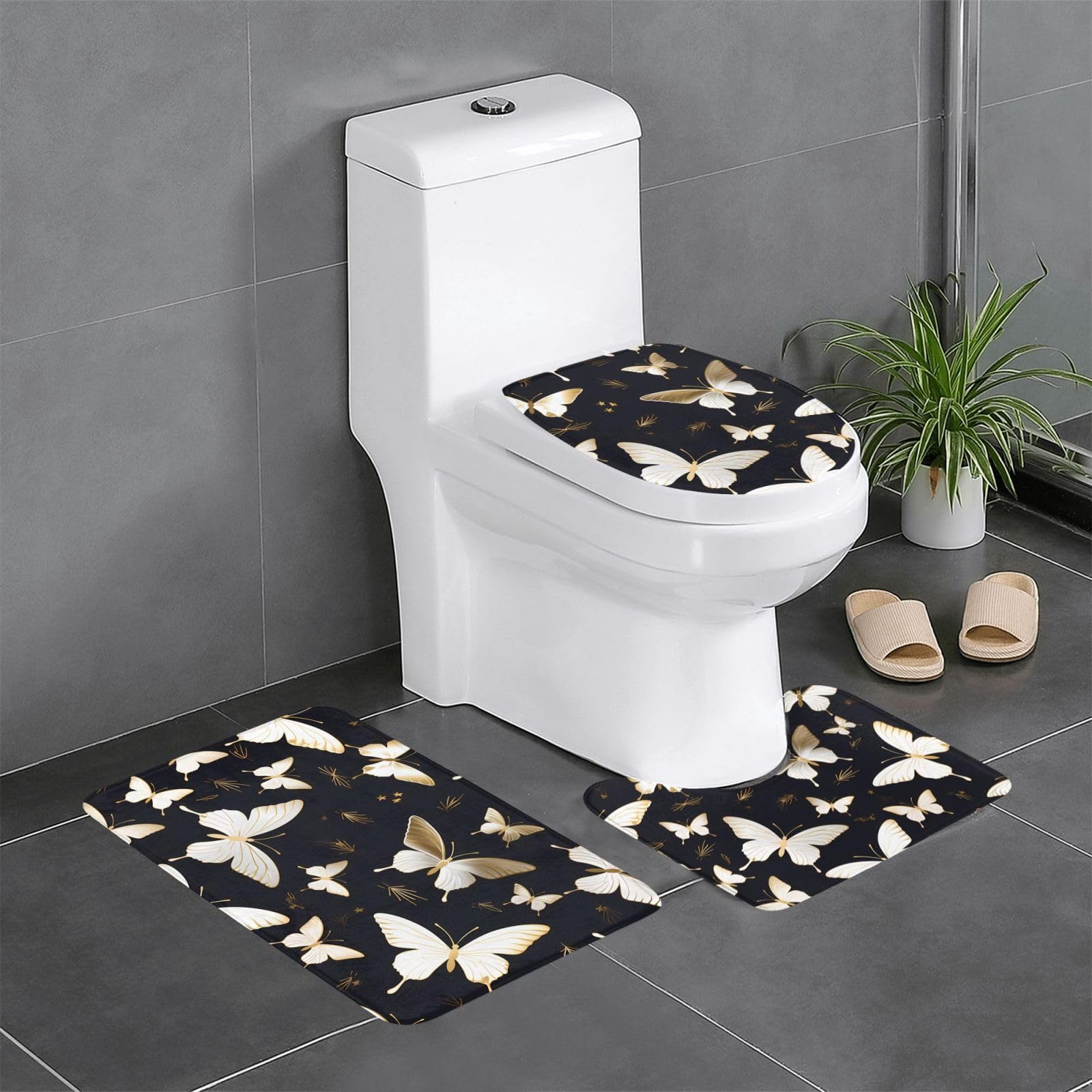 Tapis de salle de bain antidérapants pour meuble-lavabo et WC au quotidien